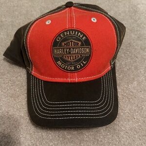 Harley-Davidson Genuine Motor Oil Red and Black Hat